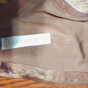 EUC Cacique 42H lightly lined underwire bra in dark beige